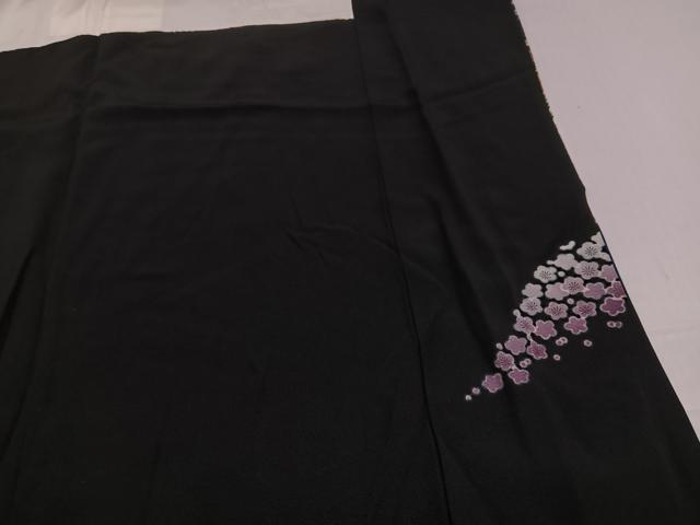 平和屋着物●豪華黒留袖 作家物 辻が花 駒刺繍 糸巻花文 暈し染め 金彩 正絹 逸品 AABH9744ph