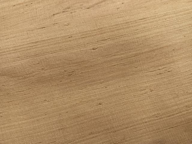 平和屋着物●上質な紬 色無地 榛色 正絹 逸品 未使用 AABH9749ph