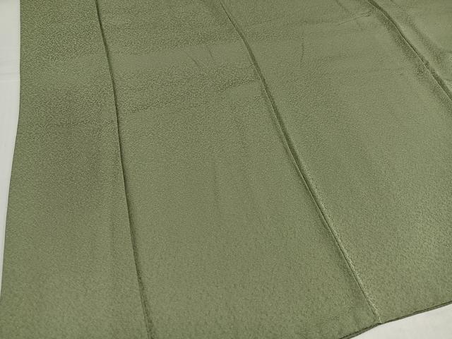 平和屋着物●上質な色無地 鶸茶色 正絹 逸品 AABH9757ph