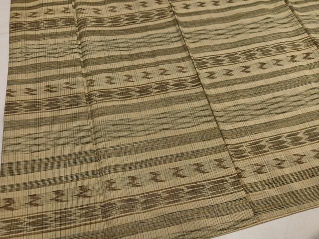 平和屋着物●上質な紬 横段文 正絹 逸品 AABH9758ph