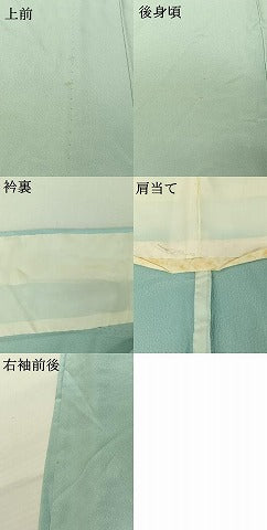 平和屋着物▽上質な色無地 単衣 白藍色 正絹 逸品 AABH9769jh