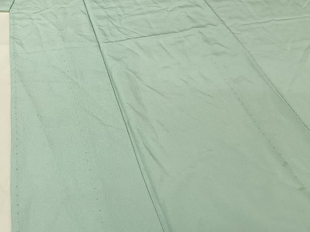 平和屋着物▽上質な色無地 単衣 白藍色 正絹 逸品 AABH9769jh