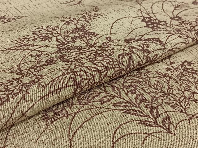 平和屋着物▽上質な小紋 単衣 芝花文 鬼しぼ縮緬 正絹 逸品 AABH9776jh