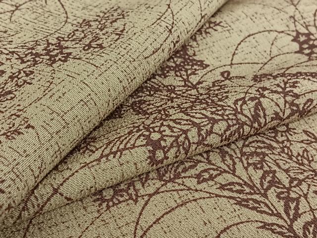 平和屋着物▽上質な小紋 単衣 芝花文 鬼しぼ縮緬 正絹 逸品 AABH9776jh