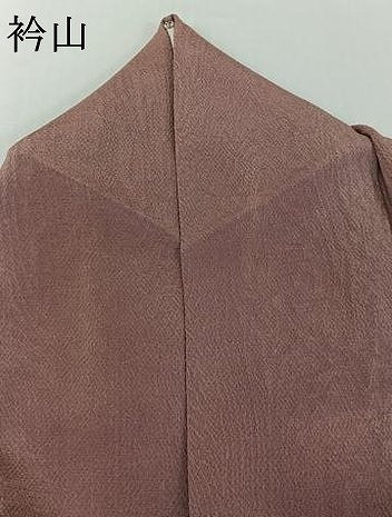 平和屋着物▽京都の和装業の老舗一門 千切屋 羽衣染 小紋 単衣 杢目文 鬼しぼ縮緬 反端付き 正絹 逸品 AABH9779jh