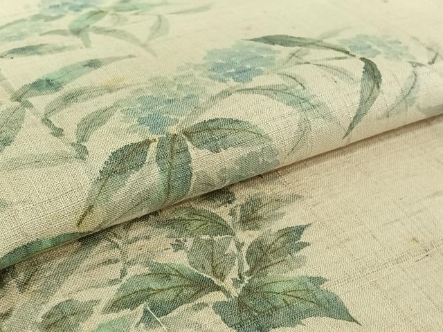 平和屋着物▽訪問着 単衣 生紬 手描き 枝花文 正絹 逸品 AABH9794jh