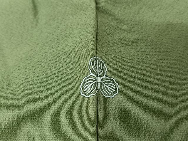 平和屋着物▽上質な色無地 単衣 柳茶色 正絹 逸品 AABH9796jh
