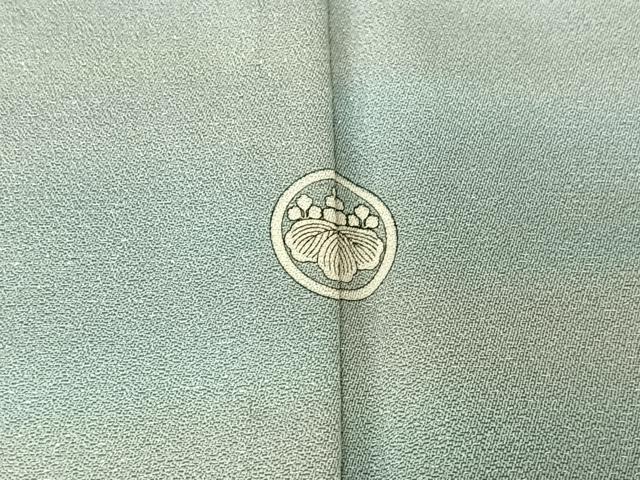 平和屋着物▽上質な小紋 単衣 霞文 暈し染め 銀通し地 正絹 逸品 AABH9802jh