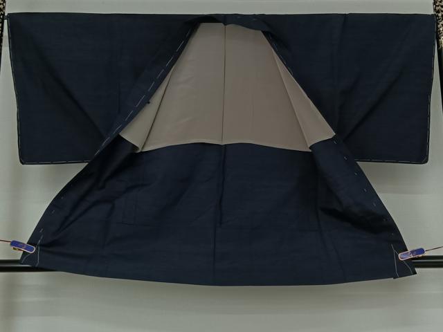 平和屋着物▽男性 紬 単衣 アンサンブル 霞文 正絹 逸品 未使用 AABH9811jh