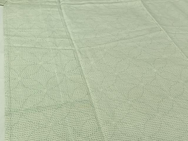 平和屋着物▽上質な紬 単衣 七宝文 正絹 逸品 AABH9814jh