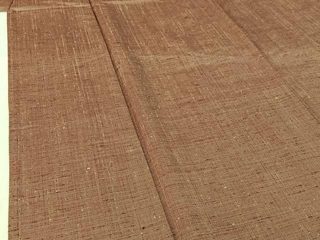 平和屋着物▽上質な紬 単衣 霞文 正絹 逸品 AABH9815jh