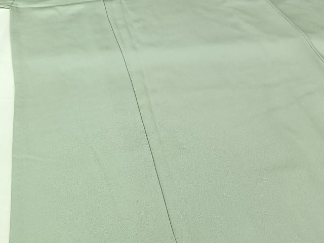 平和屋着物▽上質な色無地 単衣 白緑色 正絹 逸品 AABH9830jh