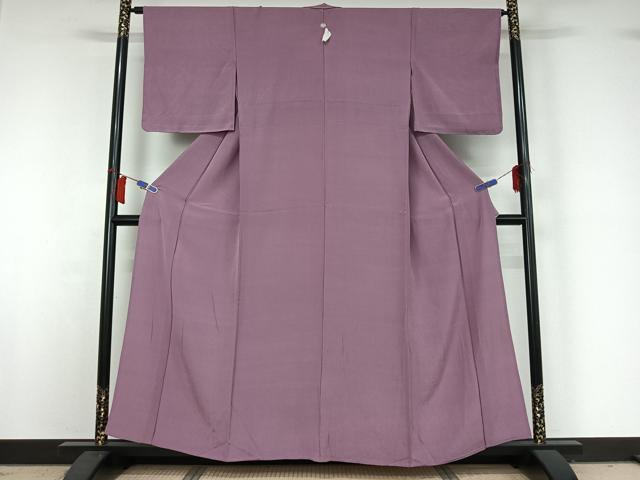 平和屋着物▽上質な色無地 単衣 浅紫色 正絹 逸品 AABH9833jh