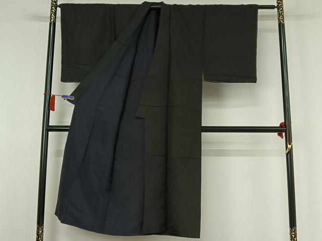 平和屋着物▽男性 紬 単衣 縞 正絹 逸品 AABH9898jh