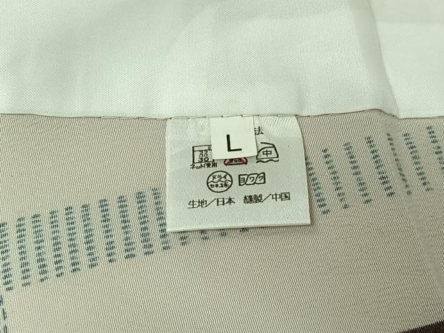 平和屋着物▽小紋 単衣 蚊絣 洗える着物 AABH9907jh