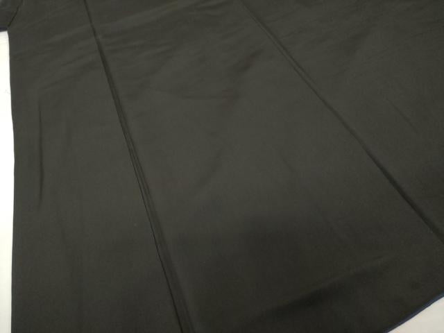 平和屋着物●男性 黒紋付 正絹 逸品 AABH9927ck