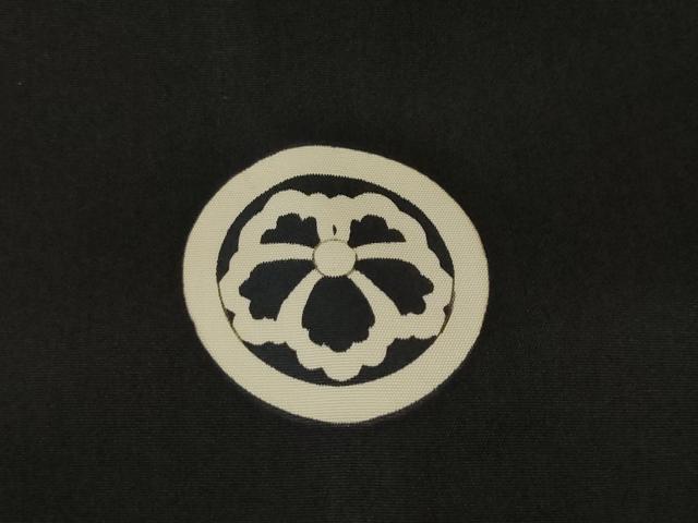 平和屋着物●男性 黒紋付 正絹 逸品 AABH9927ck