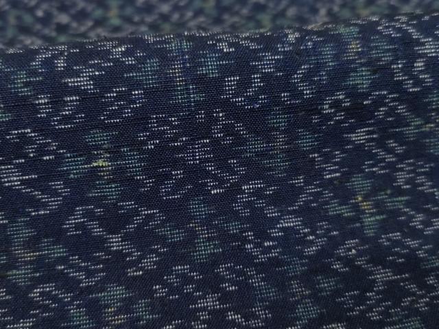 平和屋着物●上質な紬 幾何学文様 三越扱い 正絹 逸品 未使用 AABH9933ck
