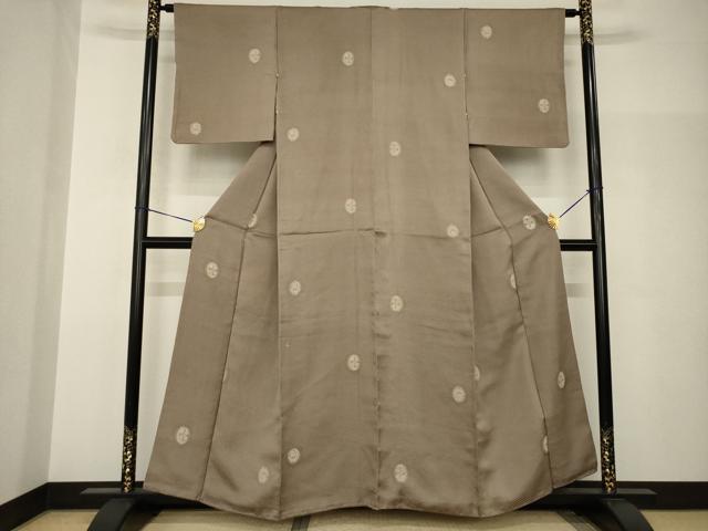 平和屋着物●お召 花丸文 正絹 逸品 AABH9934ck