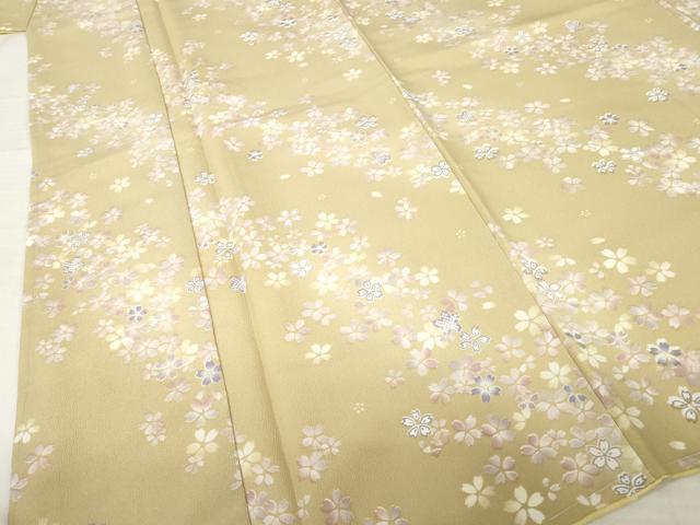 平和屋着物●小紋 桜 洗える着物 AABH9938ck