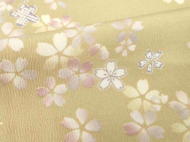 平和屋着物●小紋 桜 洗える着物 AABH9938ck