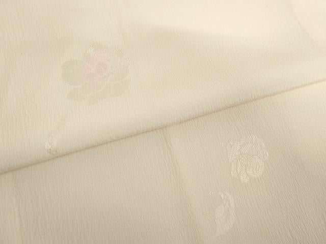 平和屋着物●長襦袢 袷 舞花地紋 暈し染め 半衿刺繍 正絹 逸品 AABH9943ck