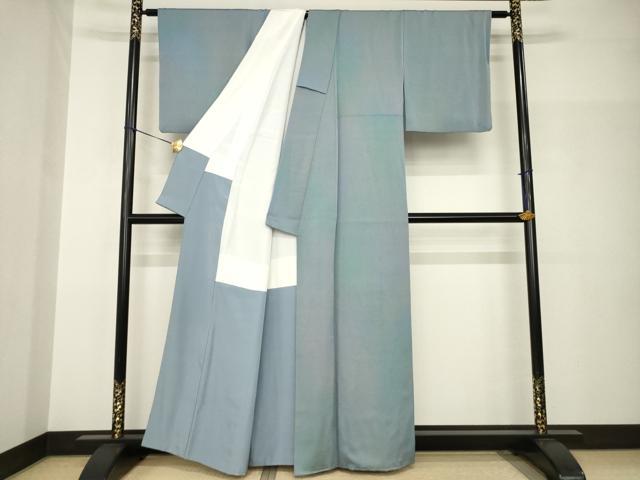 平和屋着物●上質な小紋 霞文 暈し染め 正絹 逸品 AABH9947ck