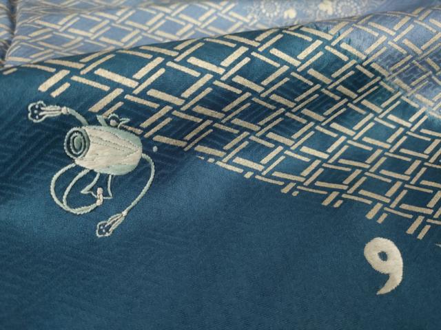 平和屋着物●訪問着 絞り 刺繍 宝尽くし 金彩 正絹 逸品 AABH9951ck