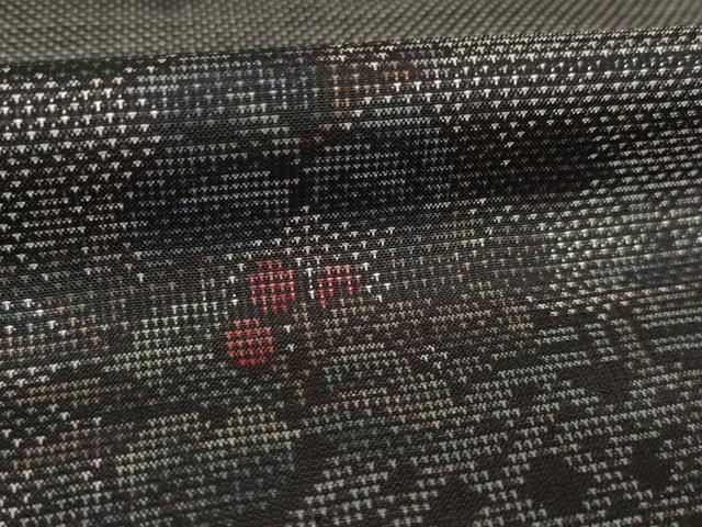 平和屋着物●本場大島紬 カタス7マルキ 花籬文 正絹 逸品 未使用 AABH9952ck