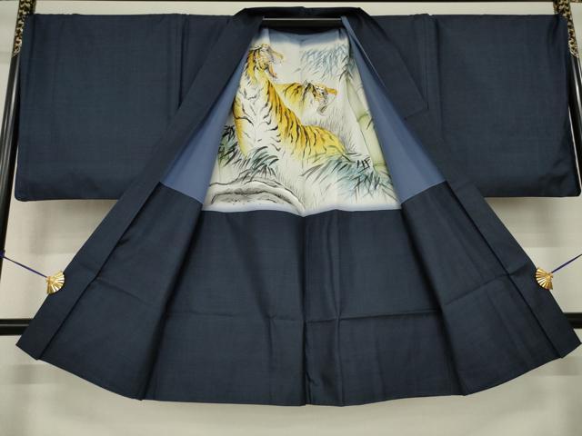 平和屋着物●男性 本場大島紬 アンサンブル 100亀甲 総詰め キングサイズ 正絹 逸品 AABH9953ck