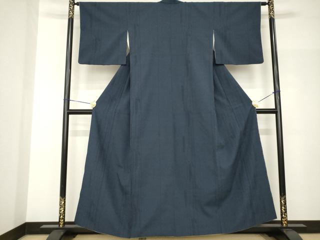 平和屋着物●本塩沢 110亀甲 幾何学文様 正絹 逸品 AABH9961ck