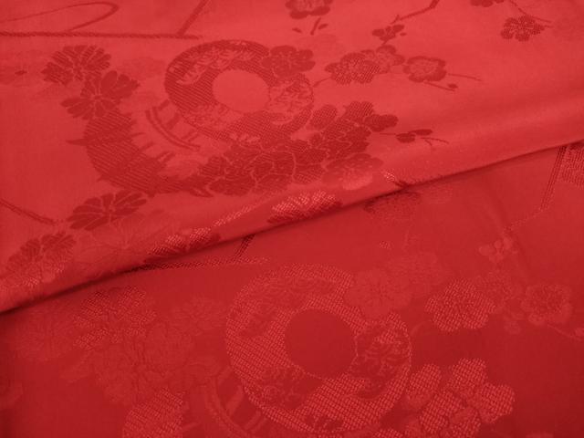 平和屋着物●振袖用長襦袢 袷 花鼓文 正絹 逸品 AABH9977ck