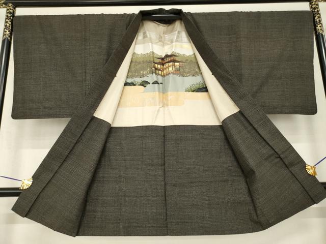 平和屋着物●男性 本場結城紬 重要無形文化財 アンサンブル 80亀甲 総詰め 上代150万 井上商事 正絹 逸品 AABH9985ck