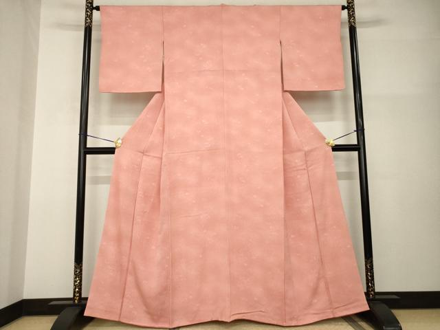 平和屋着物●上質な小紋 光琳菊 暈し染め 正絹 逸品 AABH9996ck
