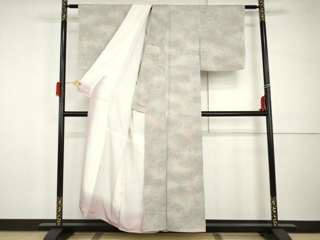 平和屋着物●上質な小紋 樹林地紋 暈し染め 正絹 逸品 AABI0034cs