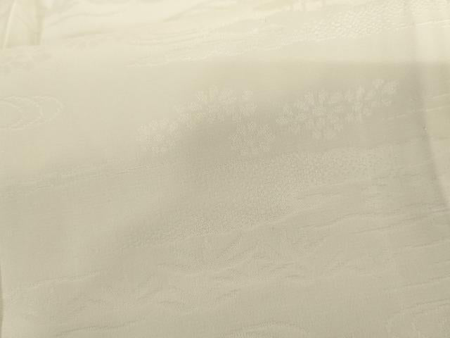 平和屋着物●長襦袢 無双仕立て 流水花地紋 正絹 逸品 AABI0046cs