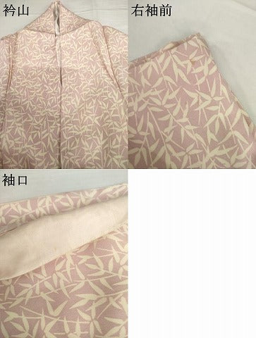 平和屋着物▽上質な小紋 単衣 枝葉文 正絹 逸品 AABI0070cs