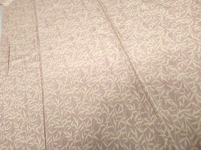 平和屋着物▽上質な小紋 単衣 枝葉文 正絹 逸品 AABI0070cs