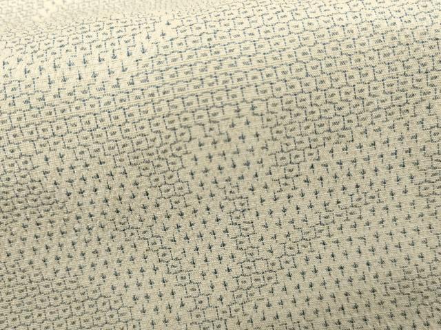 平和屋着物▽本塩沢 単衣 110亀甲 唐草文 正絹 逸品 AABI0090cs
