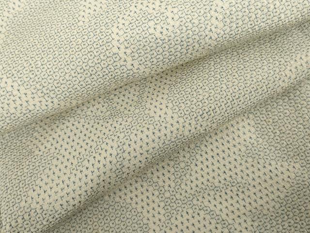 平和屋着物▽本塩沢 単衣 110亀甲 唐草文 正絹 逸品 AABI0090cs