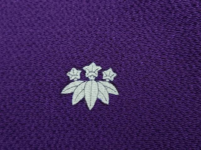 平和屋着物▽上質な色無地 単衣 本紫色 鬼しぼ縮緬 正絹 逸品 AABI0096cs