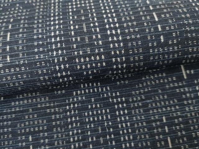 平和屋着物▽上質な紬 単衣 亀甲文 正絹 逸品 AABI0098cs