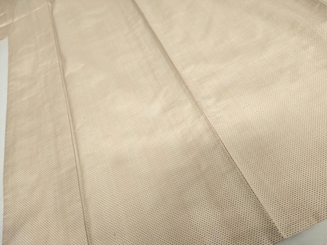 平和屋着物▽本場大島紬 白大島 単衣 一元絣 縞 正絹 逸品 未使用 AABI0100cs
