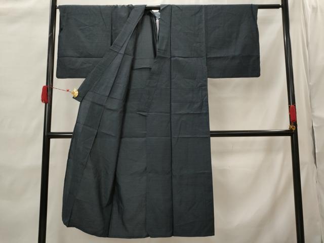 平和屋着物▽男性 本場大島紬 単衣 横縞 正絹 逸品 AABI0121st