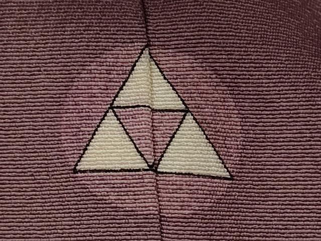 平和屋着物▽上質な色無地 単衣 作家物 紋意匠 二藍色 正絹 逸品 AABI0123st