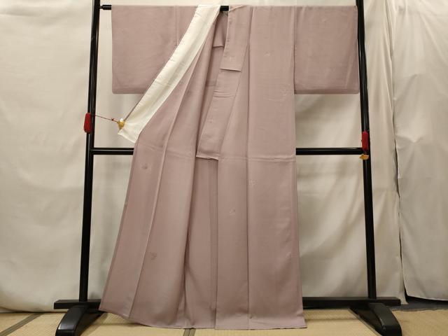 平和屋着物▽上質な小紋 単衣 花丸文 金彩 正絹 逸品 AABI0140st