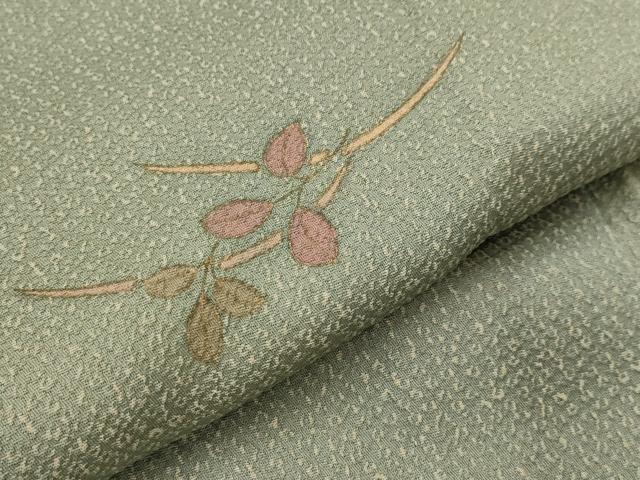 平和屋着物▽上質な小紋 単衣 芝草文 暈し染め 正絹 逸品 AABI0171st