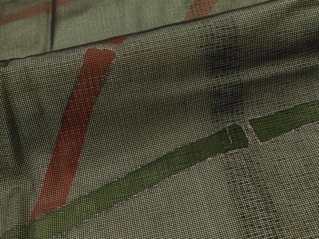 平和屋着物▽道行コート スリーシーズン 春夏秋 塵除け 竹 銀彩 正絹 逸品 AABI0190st