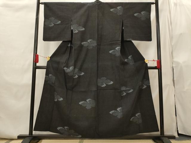 平和屋着物▽結城紬本場結城紬 重要無形文化財 単衣 100亀甲 雲取り文 ますいわ屋扱い 正絹 逸品 未使用 AABI0198st