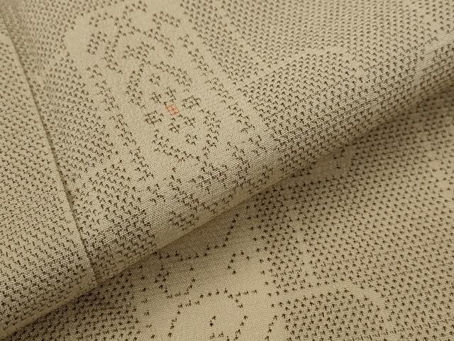 平和屋着物▽本塩沢 単衣 色紙花文 正絹 逸品 未使用 AABI0204st